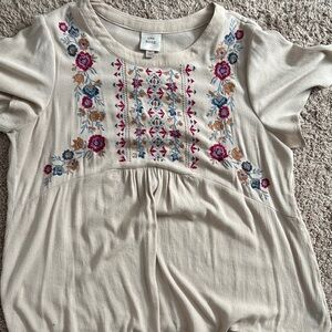 Knox Rose White and Pink Embellished Short Sleeve Blouse